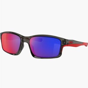 Oakley Chainlink (924710) Polarized 57mm Rectangle Sunglasses in Gray/Red NWT